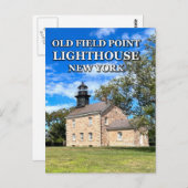 Old Field Point Lighthouse, New York Briefkaart (Voorkant / Achterkant)