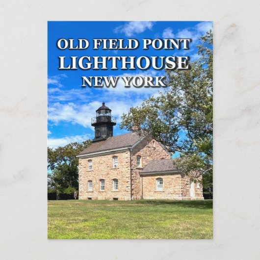 Old Field Point Lighthouse, New York Briefkaart (Voorkant)