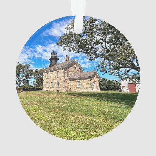 Old Field Point Lighthouse, New York Ornament (achterkant)