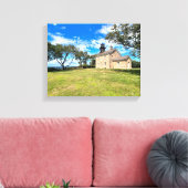 Old Field Point Vuurtoren New York gewikkeld Canva Canvas Afdruk (Insitu (Woonkamer))