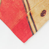 Old Fighter Airplane Patriot Red Fleece Deken (Hoek)