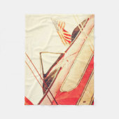 Old Fighter Airplane Patriot Red Fleece Deken (Voorkant)