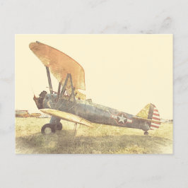 Old Fighter Biplane Airplanes Postcard Briefkaart