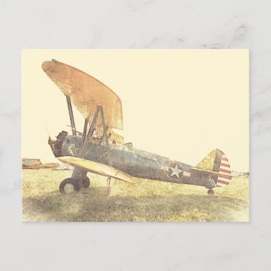 Old Fighter Biplane Airplanes Postcard Briefkaart (Voorkant)