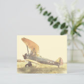 Old Fighter Biplane Airplanes Postcard Briefkaart (Staand voorkant)