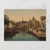 Old Fishmarket and Bourse, Amsterdam, Nederland Briefkaart (Voorkant)