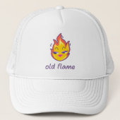 Old Flame Trucker Hat – Fiery Vrouwelijke Stijl Pet (Voorkant)