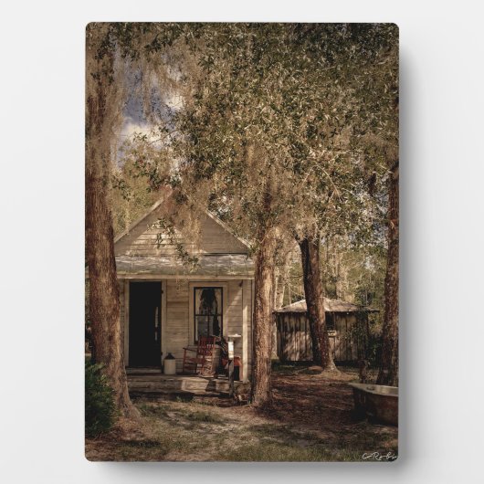Old Florida rustieke houten huisje Fotoplaat (voorkant)