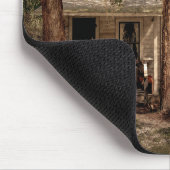  Old Florida rustieke houten huisje Muismat (Hoek)