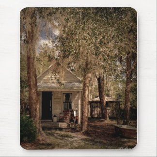  Old Florida rustieke houten huisje Muismat