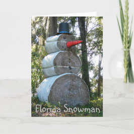 Old Florida Snowman Kaart