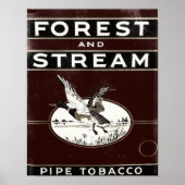 Old Forest and Stream Pipe Tobacco Poster (Voorkant)
