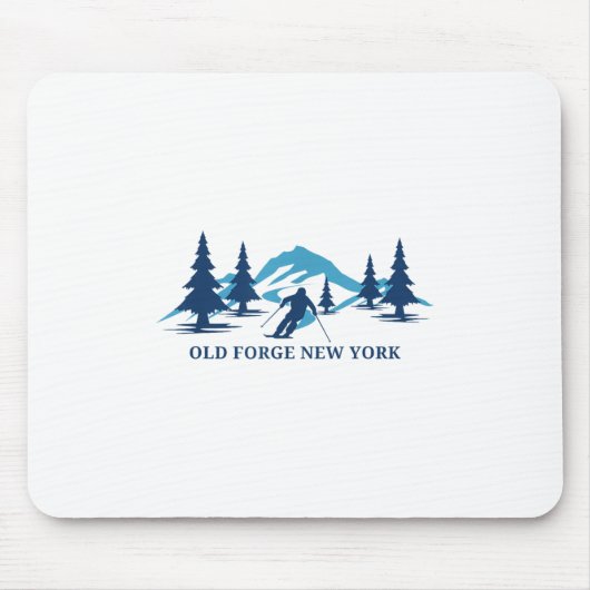 Old Forge New York Ski Resort Skiër _1 Muismat (Voorkant)