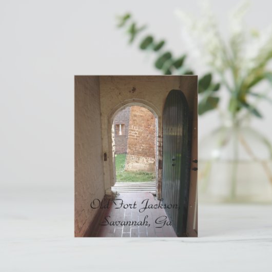 Old Fort Jackson, Savannah, Ga Briefkaart (Staand voorkant)