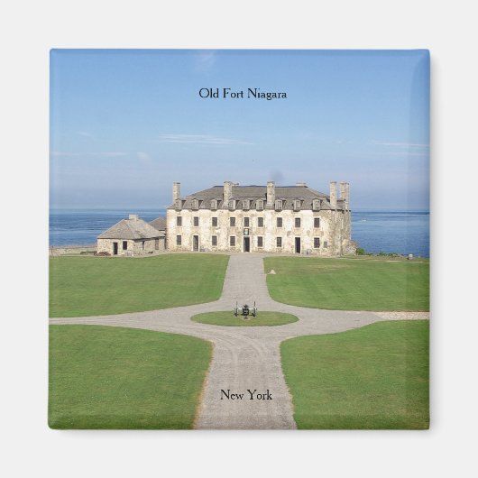 Old Fort Niagara Barracks square magnet (Voorkant)