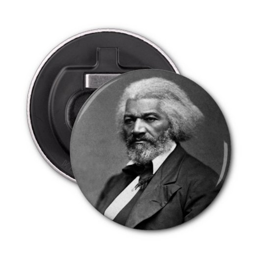 Old Fr3d3rick Bailey Douglas Afro-Amerikaanse held Button Flesopener (Voorkant)