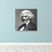 Old Fr3d3rick Bailey Douglas Afro-Amerikaanse held Canvas Afdruk (Insitu (Houten vloer))