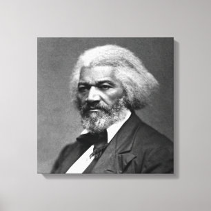 Old Fr3d3rick Bailey Douglas Afro-Amerikaanse held Canvas Afdruk