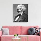 Old Fr3d3rick Bailey Douglas Afro-Amerikaanse held Canvas Afdruk (Insitu (Woonkamer))