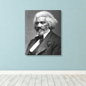 Old Fr3d3rick Bailey Douglas Afro-Amerikaanse held Canvas Afdruk (Insitu (Houten vloer))