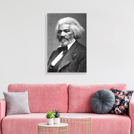 Old Fr3d3rick Bailey Douglas Afro-Amerikaanse held Canvas Afdruk (Insitu (Woonkamer))