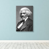 Old Fr3d3rick Bailey Douglas Afro-Amerikaanse held Canvas Afdruk (Insitu (Houten vloer))