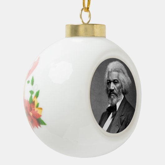 Old Fr3d3rick Bailey Douglas Afro-Amerikaanse held Keramische Bal Ornament (Links)