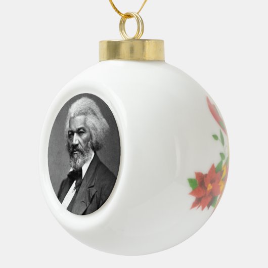 Old Fr3d3rick Bailey Douglas Afro-Amerikaanse held Keramische Bal Ornament (Rechts)