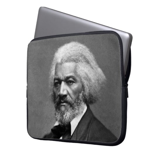 Old Fr3d3rick Bailey Douglas Afro-Amerikaanse held Laptop Sleeve (Voorkant Links)