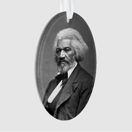 Old Fr3d3rick Bailey Douglas Afro-Amerikaanse held Ornament (voorkant)