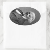 Old Fr3d3rick Bailey Douglas Afro-Amerikaanse held Ovale Sticker (Tas)