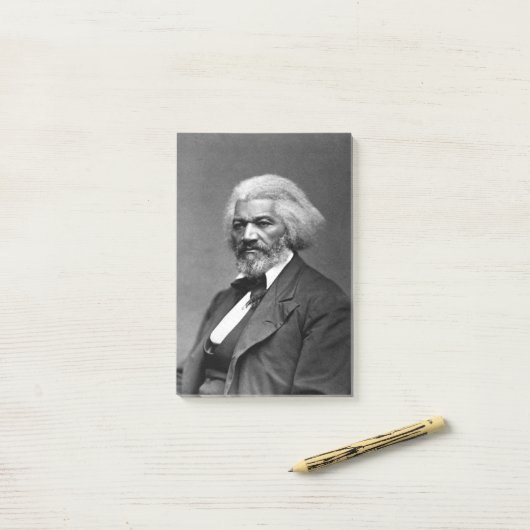 Old Fr3d3rick Bailey Douglas Afro-Amerikaanse held Post-it® Notes (Op bureau)