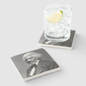 Old Fr3d3rick Bailey Douglas Afro-Amerikaanse held Stenen Onderzetter (Zijkant)