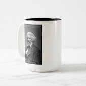 Old Fr3d3rick Bailey Douglas Afro-Amerikaanse held Tweekleurige Koffiemok (Voorkant links)