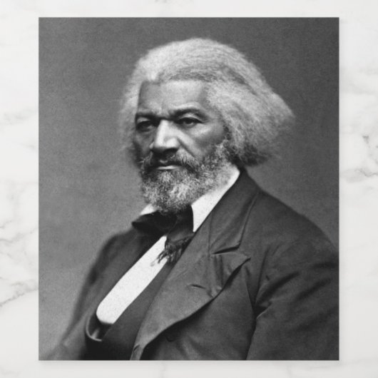 Old Fr3d3rick Bailey Douglas Afro-Amerikaanse held Wijn Etiket (Enkel label)