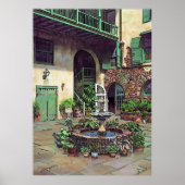 Old French Courtyard Poster (Voorkant)