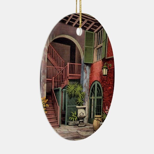 Old French Quarter House Keramisch Ornament (Rechts)