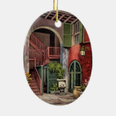 Old French Quarter House Keramisch Ornament (Achterkant)