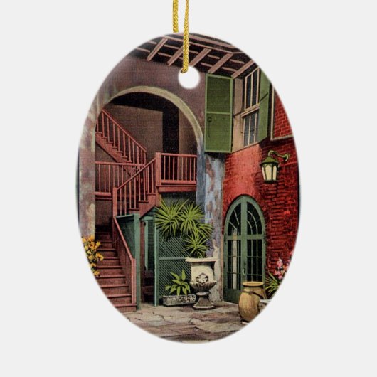 Old French Quarter House Keramisch Ornament (Achterkant)