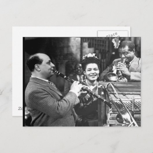 Old French Quarter Jazz Music Briefkaart (Voorkant / Achterkant)