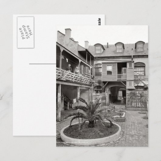 Old French Quarter Patio Briefkaart (Voorkant / Achterkant)