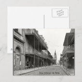 Old French Quarter Street 1906 Briefkaart (Voorkant / Achterkant)