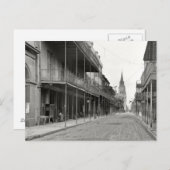 Old French Quarter Street Briefkaart (Voorkant / Achterkant)