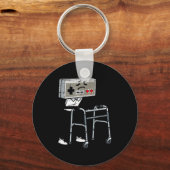 Old Gaming Controller Walker Funny Gamer Men Women Sleutelhanger (Voorkant)