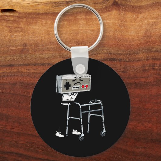 Old Gaming Controller Walker Funny Gamer Men Women Sleutelhanger (Voorkant)