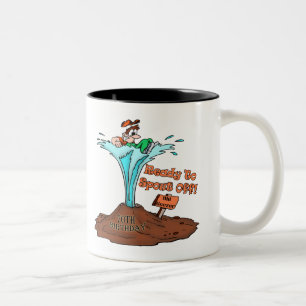 Old Geezer 70th Birthday Gifts Tweekleurige Koffiemok