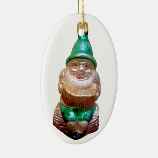 Old German Gnome Keramisch Ornament (Rechts)