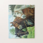 Old German Horse Oil Painting Portrait from 1924 Legpuzzel (Verticaal)