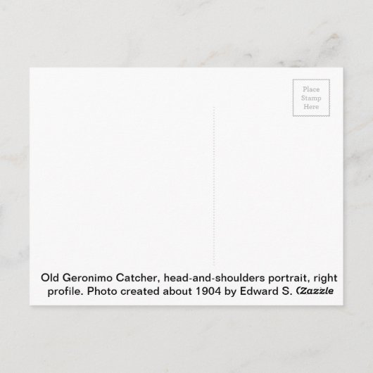 Old Geronimo Catcher Briefkaart (Achterkant)