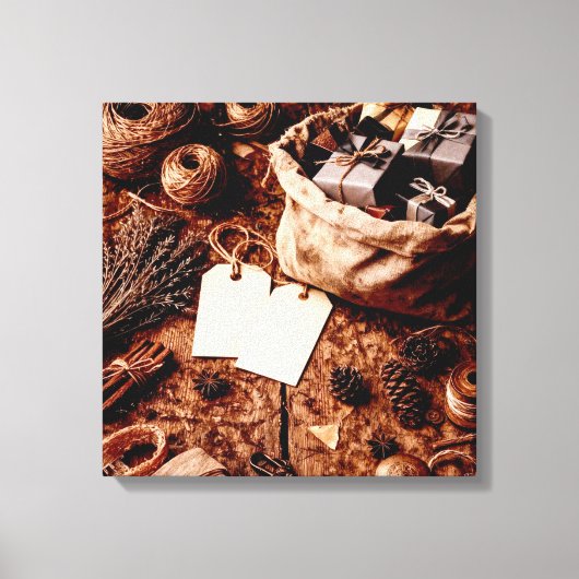 Old Gift Bag Canvas Afdruk (Voorkant)